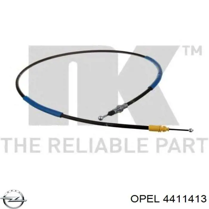 4411413 Opel cable de freno de mano trasero izquierdo