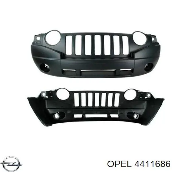 Comprar 4411686 Opel Defensa delantera