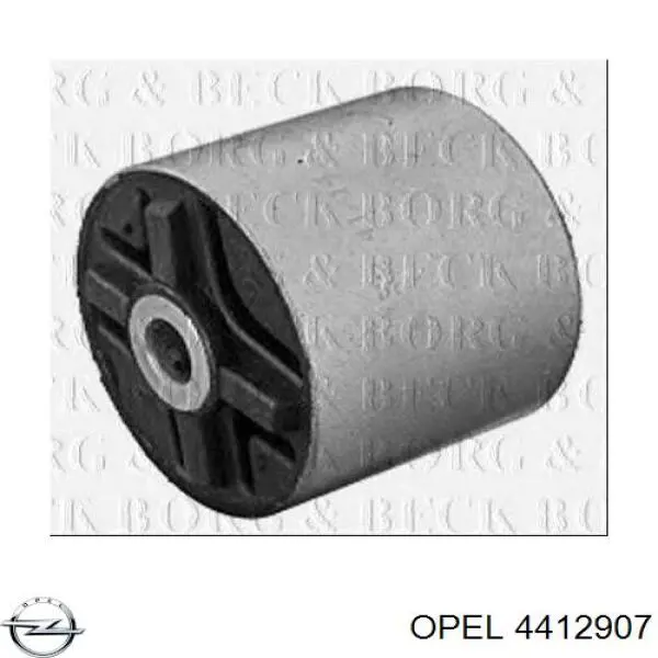 4412907 Opel suspensión, cuerpo del eje trasero