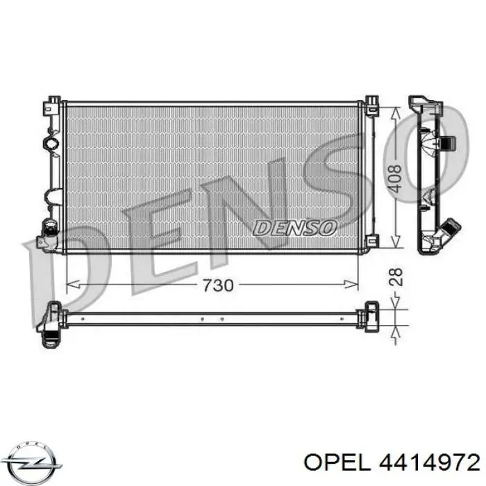 4414972 Opel radiador