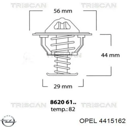 4415162 Opel termostato