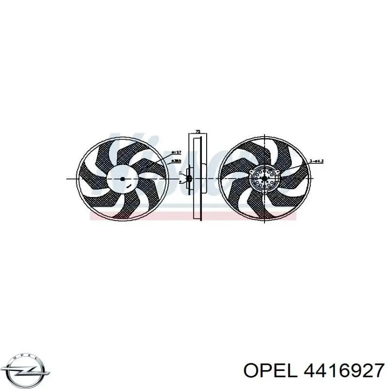 Ventilador de radiador Opel 4416927 precio, desde 107,53 EUR