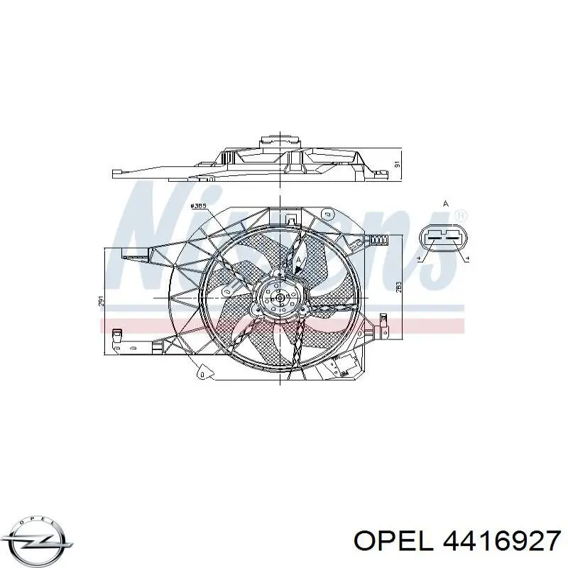 4416927 Opel ventilador del motor