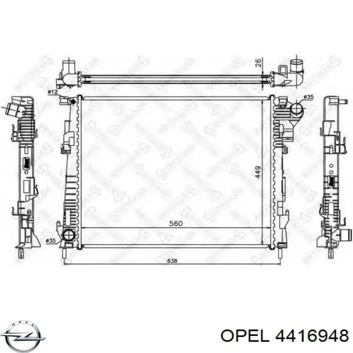 Água radiador Opel 4416948 precio, desde 90,02 EUR