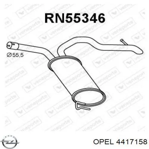 4417158 Opel silenciador posterior
