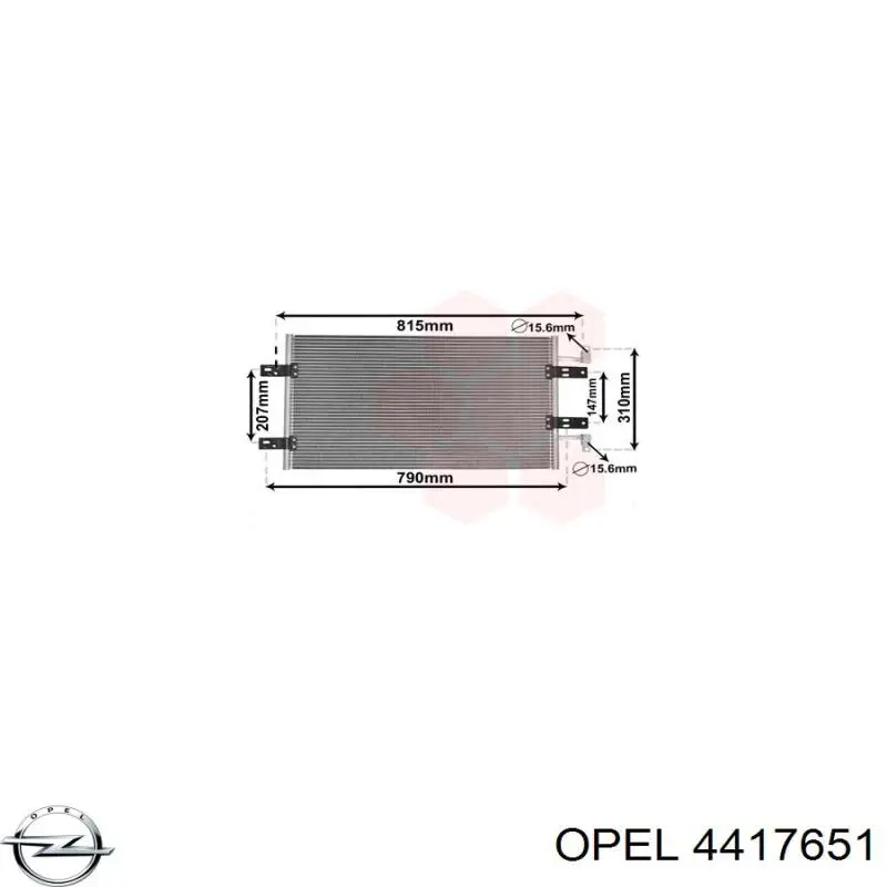 4417651 Opel condensador aire acondicionado