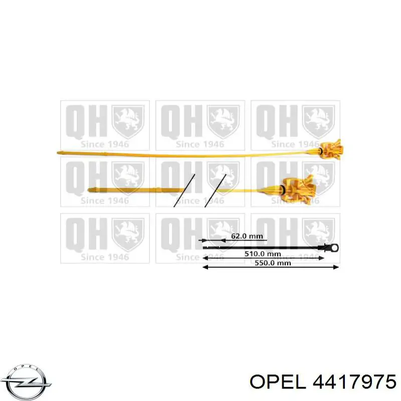 4417975 Opel varilla de nivel de aceite