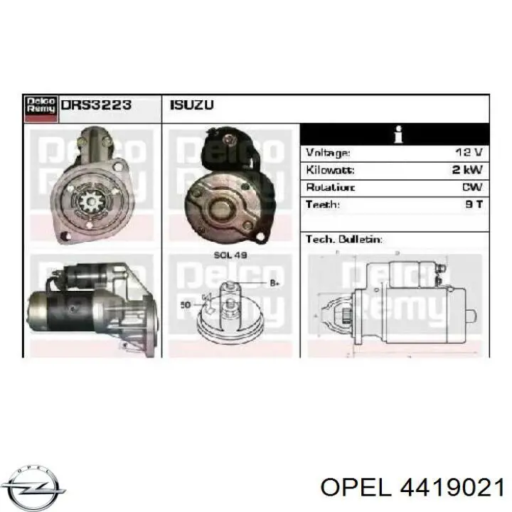 Aire acondicionado capacitor Opel 4419021 precio, desde 83,03 EUR