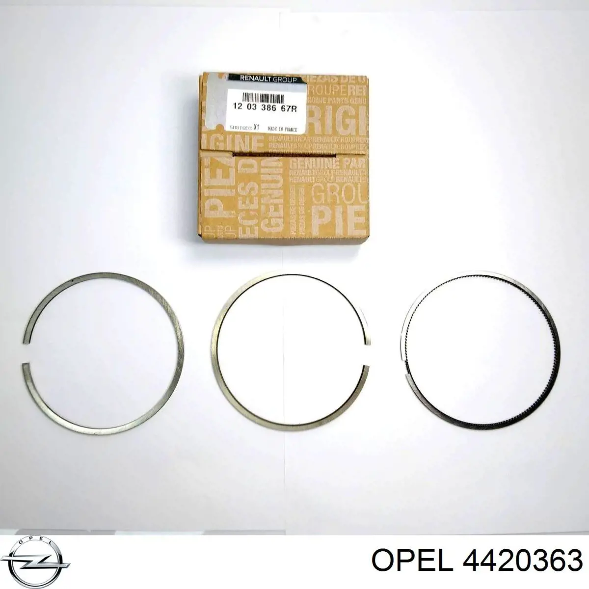 4420363 Opel juego de aros de pistón para 1 cilindro, std