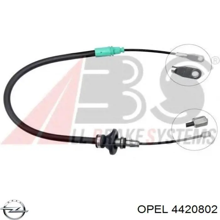 4420802 Opel cable de freno de mano delantero