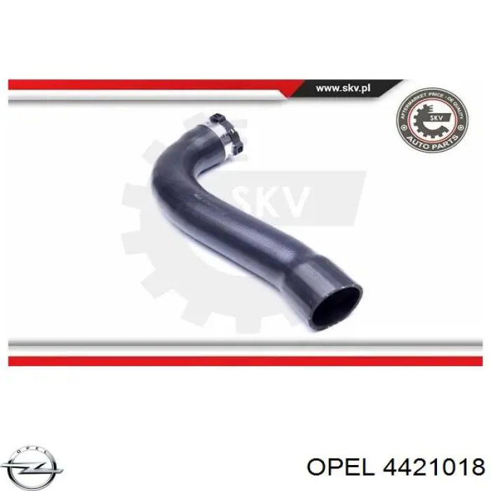 4421018 Opel tubo flexible de aire de sobrealimentación izquierdo