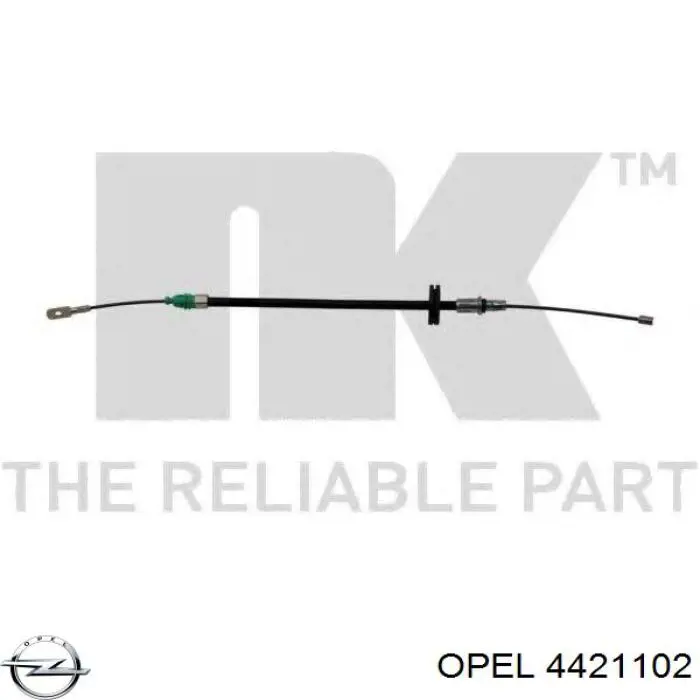 4421102 Opel cable de freno de mano delantero