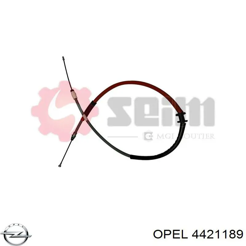 4421189 Opel cable de freno de mano trasero derecho/izquierdo