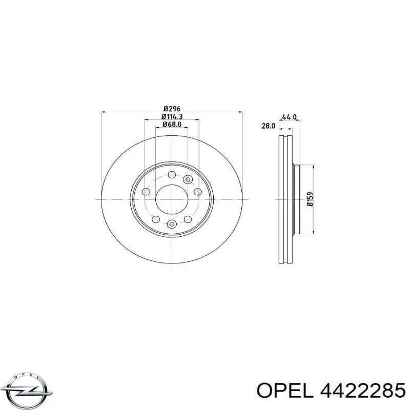 Comprar 4422285 Opel Freno de disco delantero