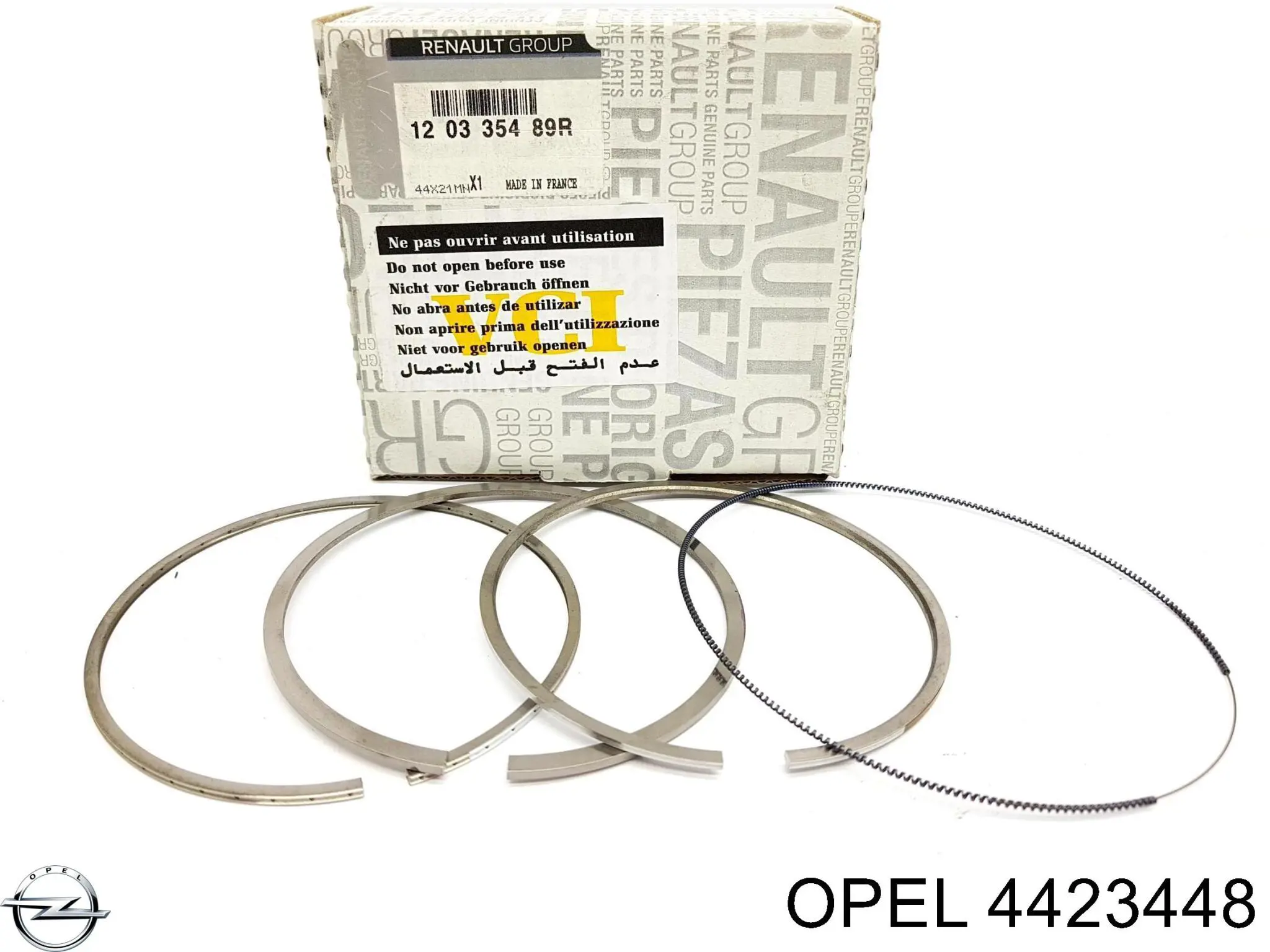 4423448 Opel juego segmentos émbolo, compresor, para 1 cilindro, std