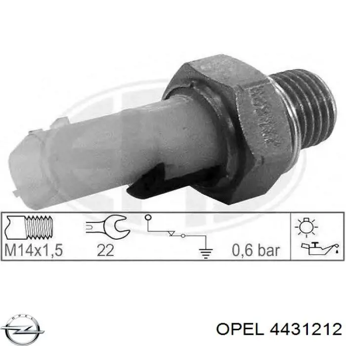 4431212 Opel sensor de presión de aceite