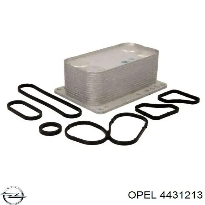 4431213 Opel radiador de aceite, bajo de filtro