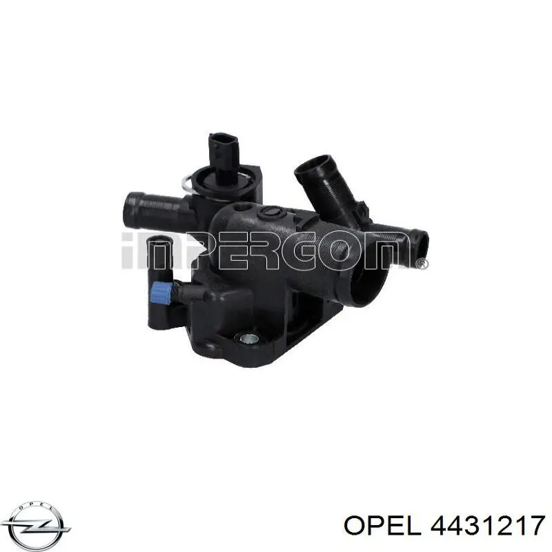 4431217 Opel brida del sistema de refrigeración (triple)