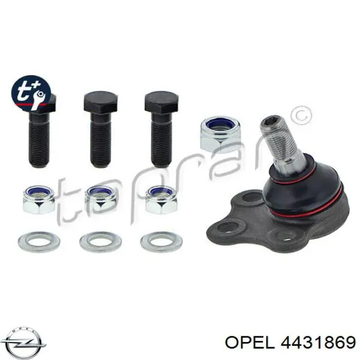 Rótula inferior de suspensión 4431869 Opel