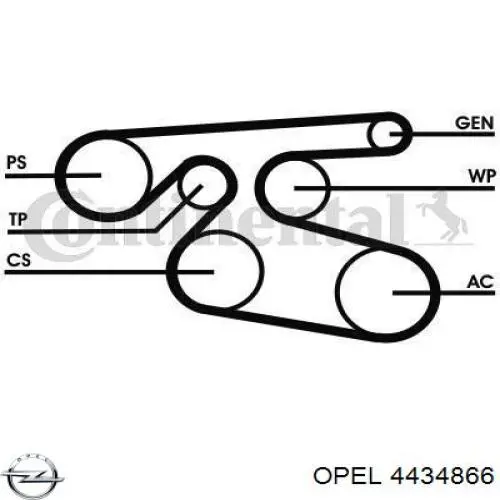4434866 Opel correa trapezoidal