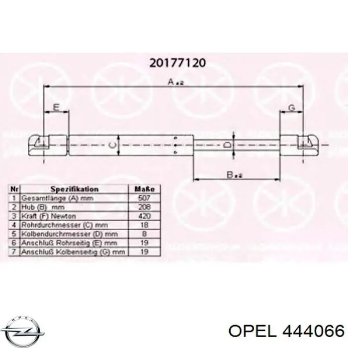 94374445 Opel brazo suspension inferior trasero izquierdo/derecho
