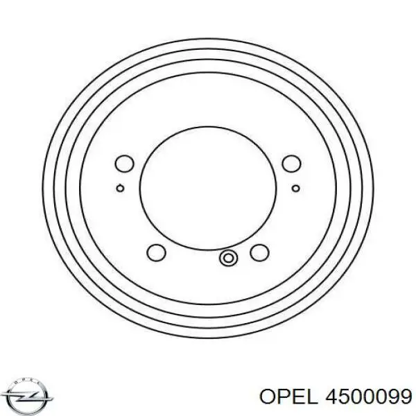 4500099 Opel freno de tambor trasero