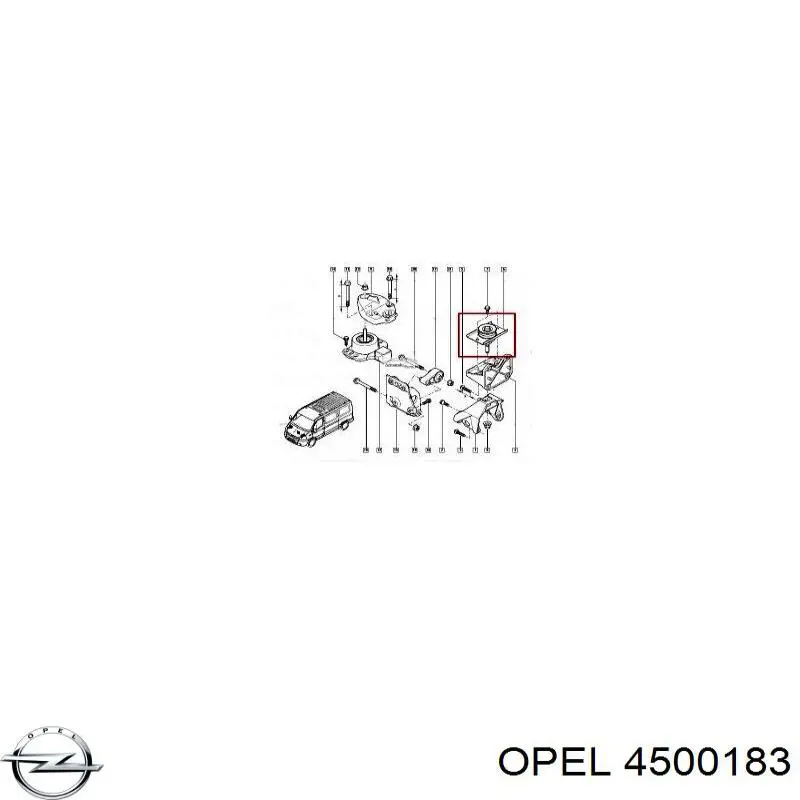 4500183 Opel soporte motor izquierdo