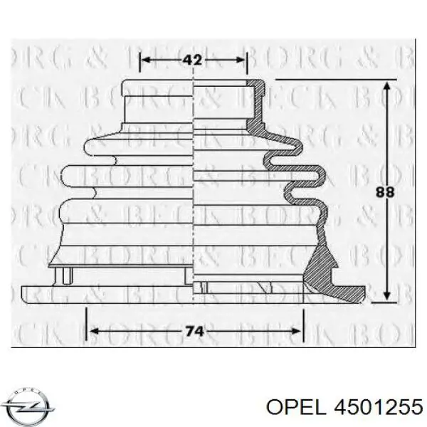 Fuelle, junta homocinética interna izquierda del semieje delantero Opel 4501255 precio, desde 15,11 EUR