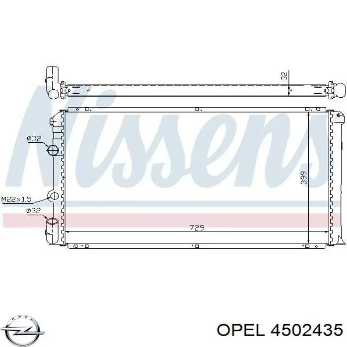 Água radiador Opel 4502435 precio, desde 72,40 EUR