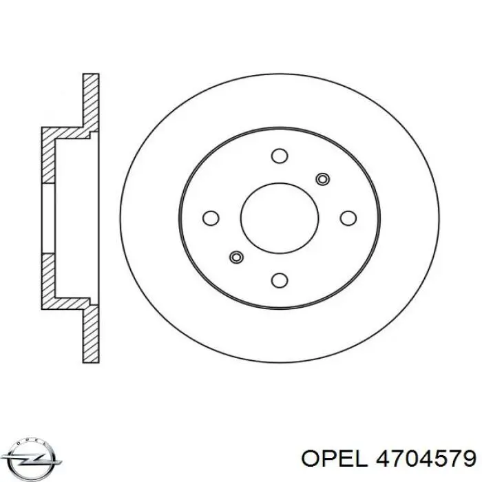 4704579 Opel freno de tambor trasero