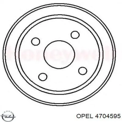 4704595 Opel freno de tambor trasero