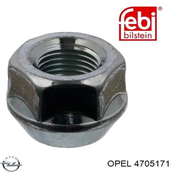 Tuerca seguridad de rueda Opel 4705171