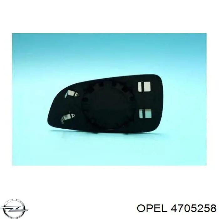 Cristal de espejo retrovisor derecho 4705258 Opel
