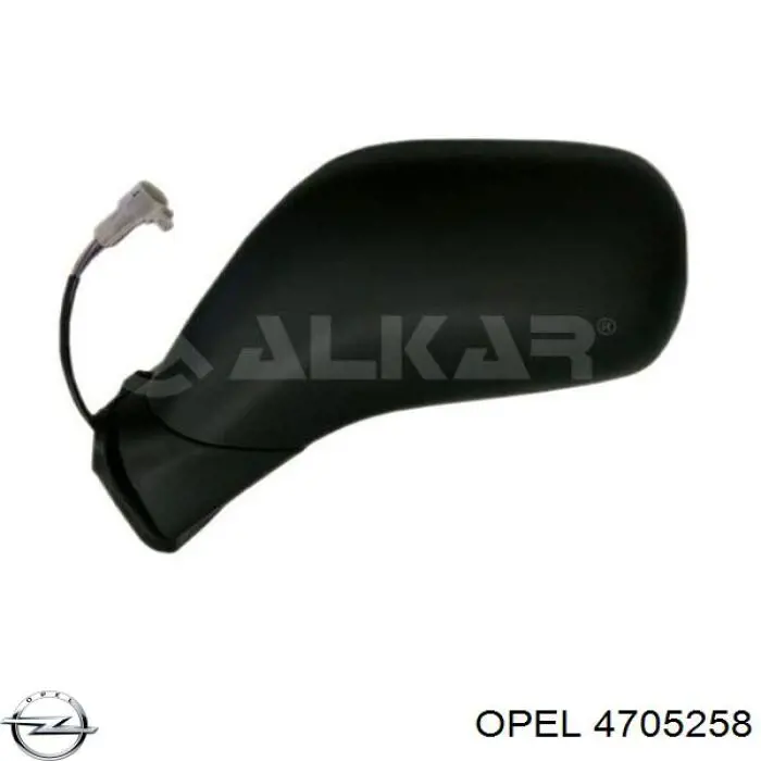 Cristal de retrovisor exterior derecho Opel 4705258