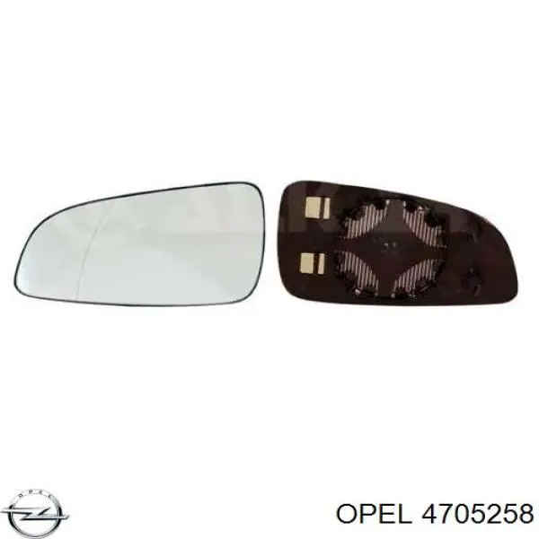 Comprar 4705258 Opel Cristal de espejo retrovisor derecho