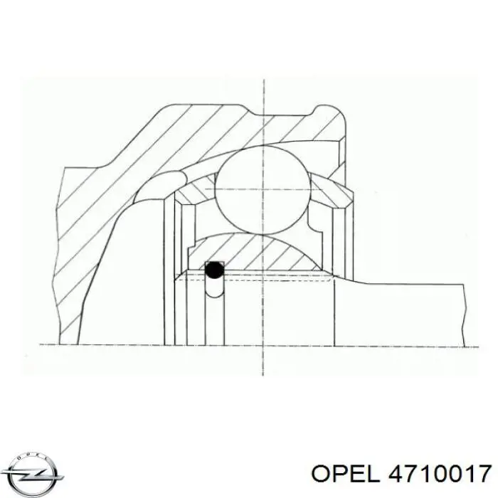 4710017 Opel árbol de transmisión delantero izquierdo