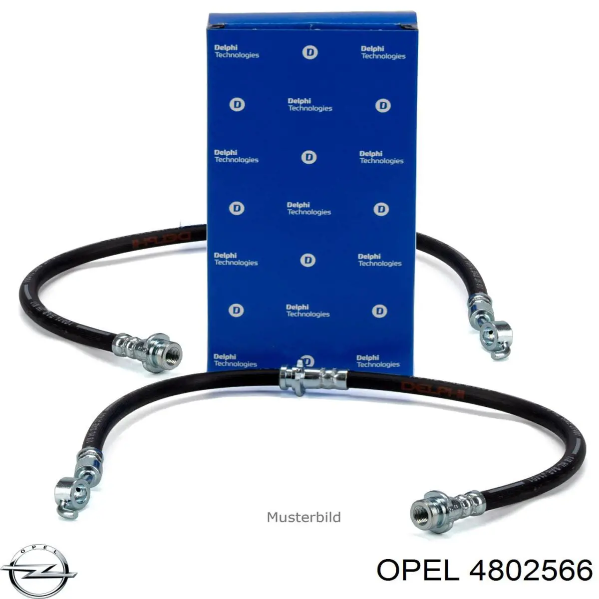 4802566 Opel tubo flexible de frenos delantero derecho