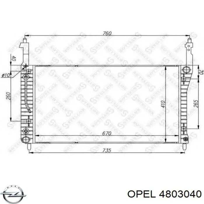 4803040 Opel radiador