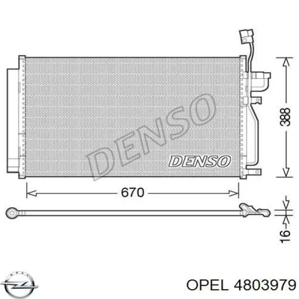 4803979 Opel condensador aire acondicionado