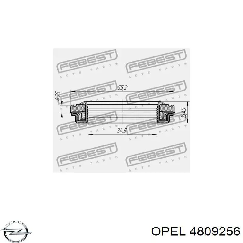 Retén del diferencial del eje trasero Opel 4809256