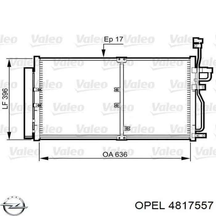 4817557 Opel condensador aire acondicionado