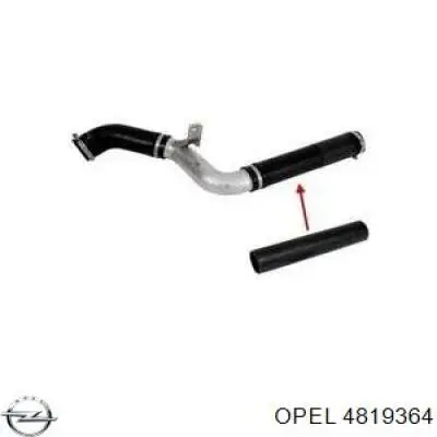 4819364 Opel tubo flexible de aire de sobrealimentación superior izquierdo