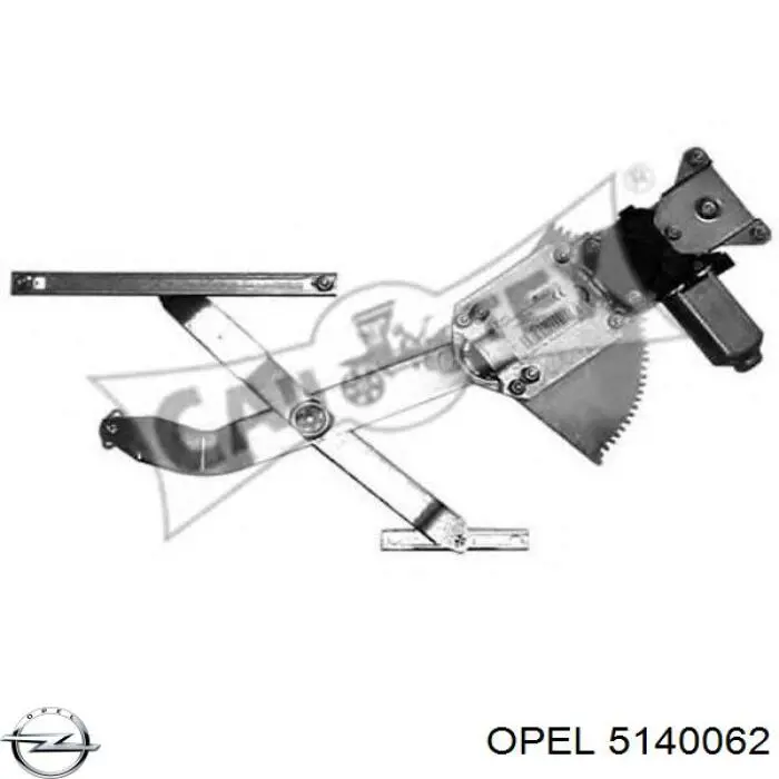 93171828 Opel mecanismo de elevalunas, puerta delantera derecha