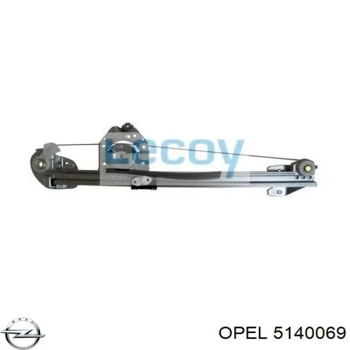 5140069 Opel mecanismo de elevalunas, puerta trasera izquierda
