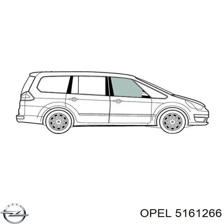 Luna de puerta del pasajero delantero para Opel Meriva 