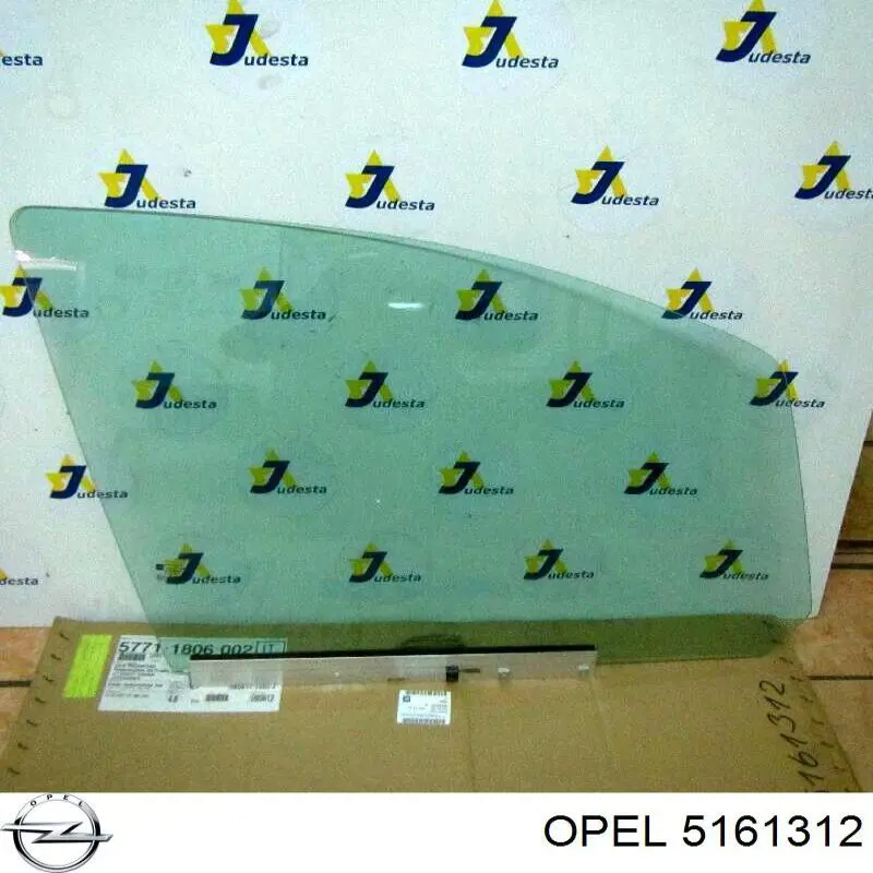 5161312 Opel Luna de puerta delantera derecha