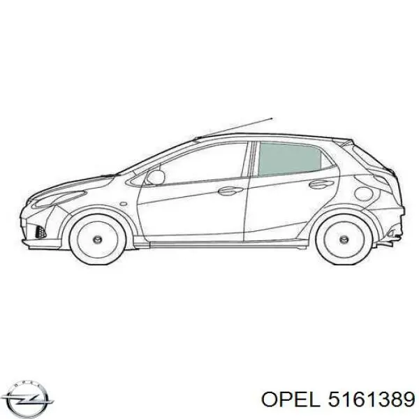 5161389 Opel luna de puerta trasera izquierda