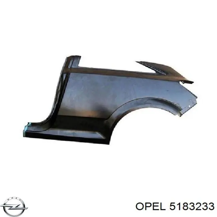 5183233 Opel guardabarros trasero derecho