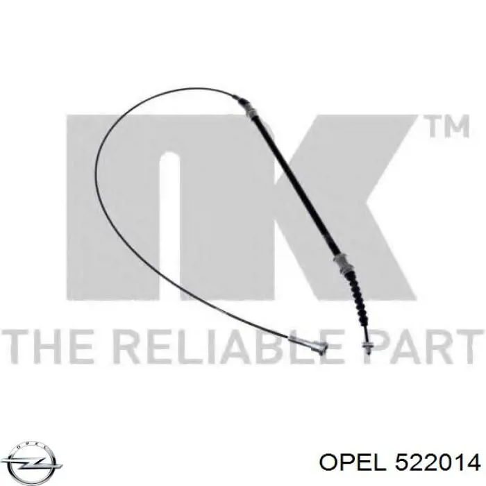 522014 Opel cable de freno de mano trasero derecho