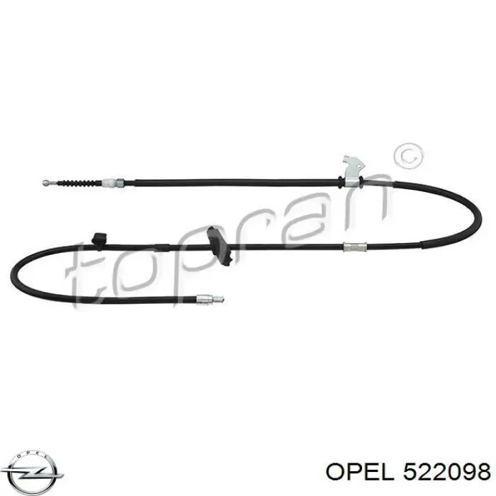 Cable de freno de mano trasero derecho Opel 522098 precio, desde 18,29 EUR